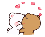 splint, milk mocha bear, cute cartoon couple, little bear is lovely and loving, milk mocha bear of the same kind