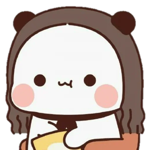 kawaii, brownie sugar, the drawings are cute, kawaii panda brownie, cute drawings of chibi
