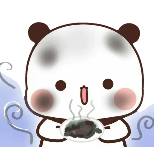 kawaii, leche moca, los dibujos son lindos, oso de moca de leche, preciosos dibujos de panda