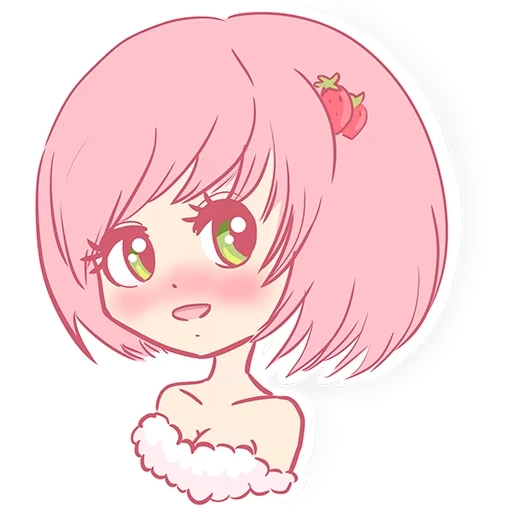 anime kawai chibi, grup strawberry, stivberry donat, kitty anime kawai, saluran strawberry e