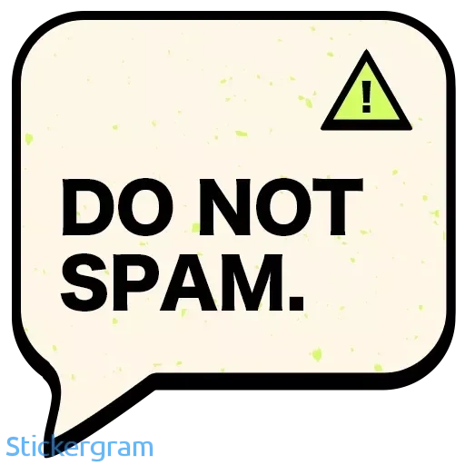 teks, spam, hentikan spam, jangan masuk ke tanda, jangan masuk ke pelat