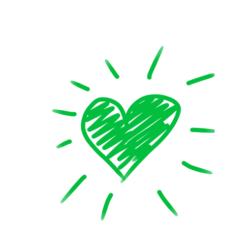 corazón, insignia en forma de corazón, corazón verde, vector de corazón, vector de rayos cardíacos