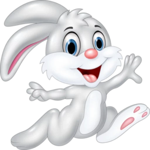 the bunny, the rabbit klippat, karikatur des kaninchens, karikatur kaninchen, kaninchen auf weißem hintergrund