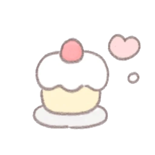 muffin, belat, pola kue mangkuk, kawaii oxolotl 28 cm, ikon dessert korea