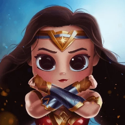 arujan, filles, wonder woman, wonder woman kawai, heroes of belain gap