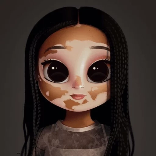 dollify, personnes, big eyes, elle est mignonne, patterns mignons pour les filles