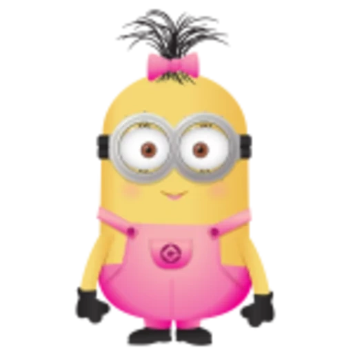 minion, antek yang jelek, karakter antek, minion adalah latar belakang merah muda, minion gadis jelek