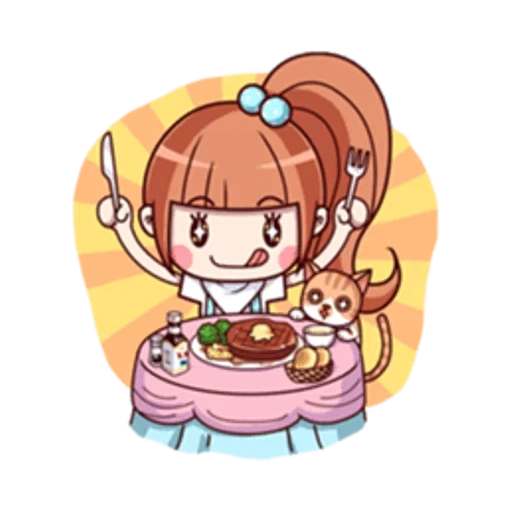 chibi, kawaii, anime, kawai anime, kavai stickers