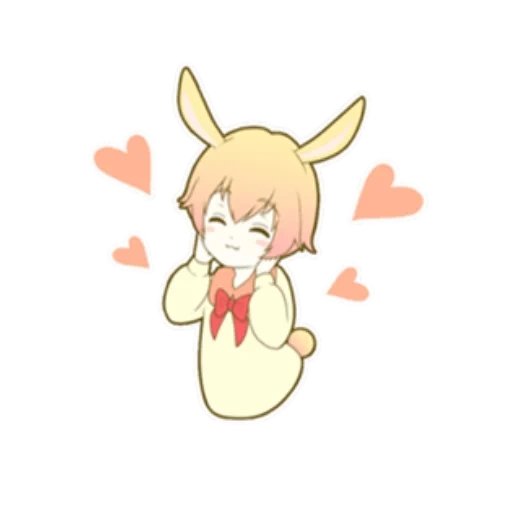 animação, coelho kun, animação chibi, sweetie bunny, personagem de anime