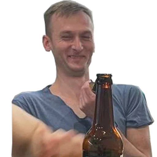 пиво, мужчина, человек, пивная бутылка, взрослый мужчина