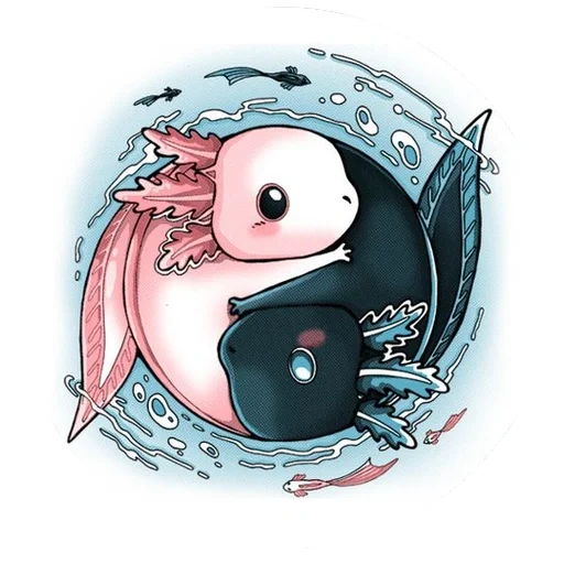 dulce axolotl, dibujo axolotl, kawaii axolotl, encantador anime axolotli, lindos dibujos axilóticos