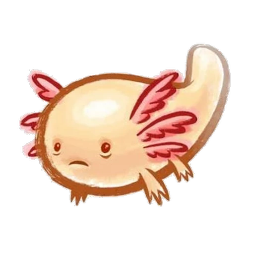 axolotl, axolotl chibi, dessin axolotl, dessins axolotl, l'art axolotle est charmant