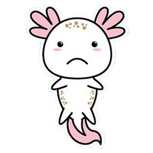 axolotl, axolotl chibi, axolotle est mignon, axolotl kawaii, dessin axolotl