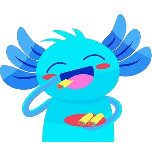 un juguete, monstruo aqua, el mundo es sagú mini, emoji axolotl, personaje de ficción