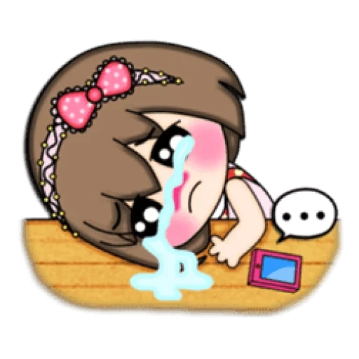 mimi, anime, emoji, gambar lucu, good luck girl