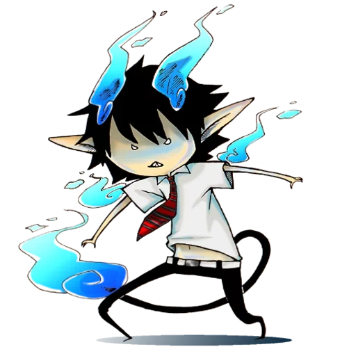 exorcista azul, rin okumura chibi, chibi exorcista azul, exorcista azul de anime, exorcista azul de anime chibi