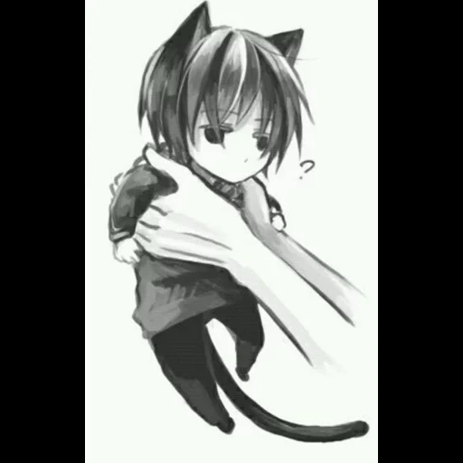 medicina interna kuna, animação neko, animação é fofa, gato de anime quadro, padrão bonito anime