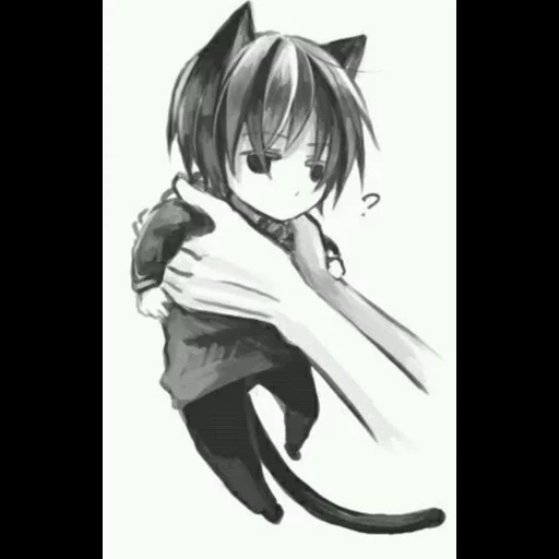 neco kuna, anime neko, anime lucu, bingkai kucing anime, pola lucu anime