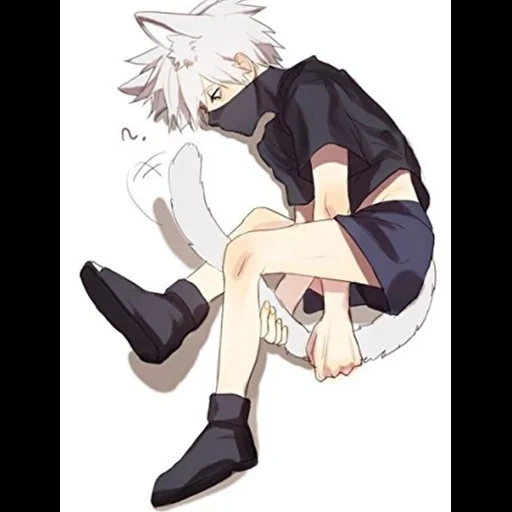 kakashi è alcuni, ragazzi anime, arts kakashi, kakashi chatake, kakashi chatake cat