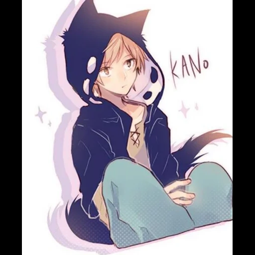 no kun, anime drawings, anime characters, anime guy cat, drawings cute anime