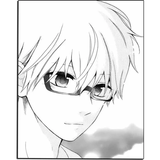 cartoon, figure, kawasumi comics, anime boy painting