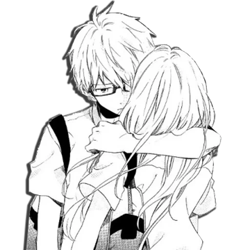 couples d'anime, couple de bande dessinée, kawasumi manga, chuanzhu suiren, bande dessinée de couple d'anime