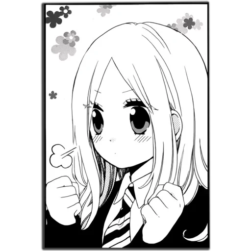 anime, manga, contorno de manga, el anime handa es blanco y negro, dibujos de anime blanco negro