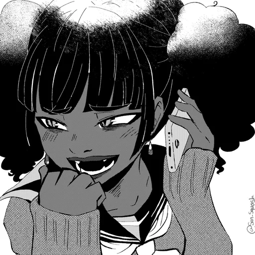 рисунок, аниме идеи, himiko toga, персонажи аниме, anime black girl negra