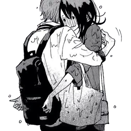 юкине манга, аниме рисунки пары, аниме обнимает учеба, бездомный бог манга юкине, girl with black mummy hugs манга арт