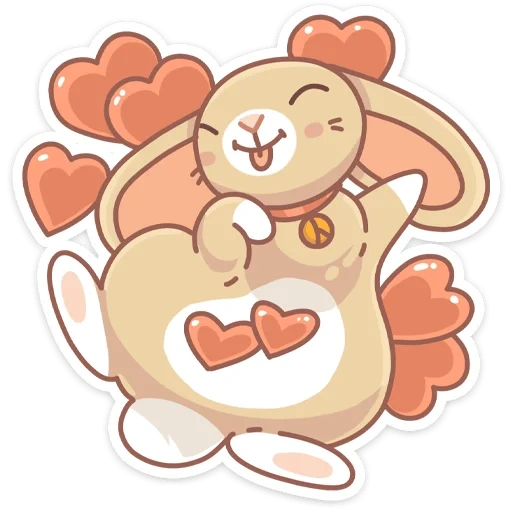 seal, hug, rabbit almond, satisfied hare