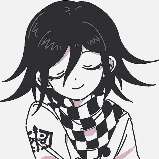 kokichi, fem kokichi, oumuma kokichi, les dessins d'anime sont mignons, kokichi oma noir blanc