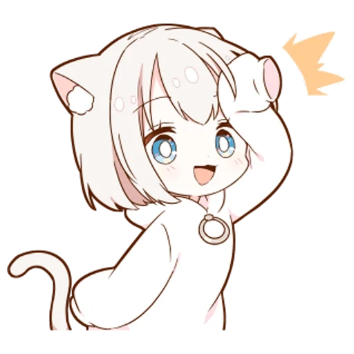 mini neco, ein anime, anime süß, anime mini neco, anime süße zeichnungen