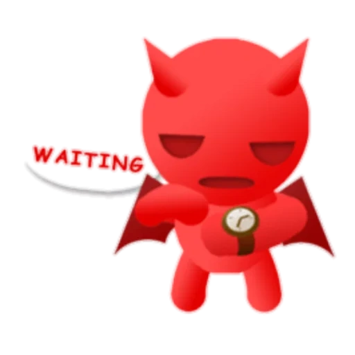 iblis, sebuah mainan, iblis, vektor iblis yang lucu, logo setan kecil
