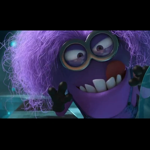 фиолетовый миньон из гадкий я 2, гадкий я 2 фиолетовые миньоны, фиолетовый миньон из гадкий, сумасшедший миньон фиолетовый, миньон фиолетовый
