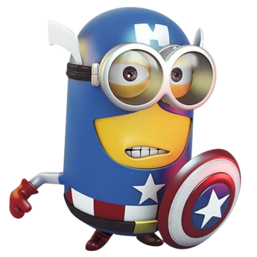 minion, pahlawan pion, kapten mignon, superhero minion, mignon captain america