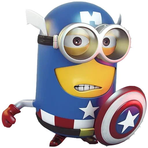 minions, heroes of the minions, mignon captain, minions superheroes, mignon captain america