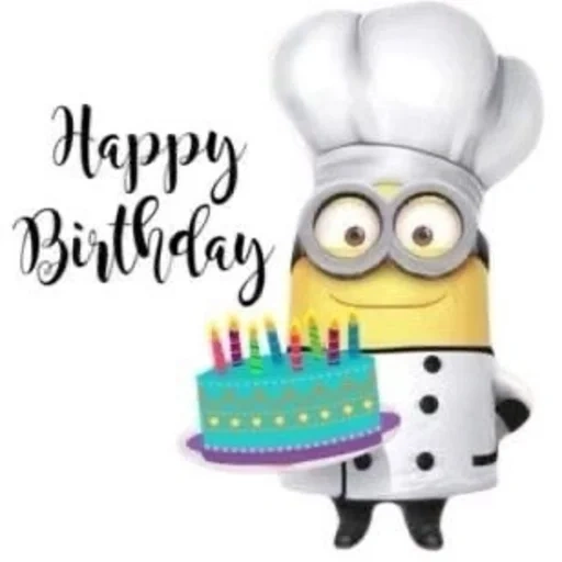 minions, bob mignon, mignon donnie, mignon cook, happy birthday minions