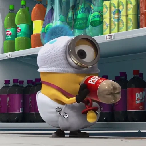 minion, mignon karl, soda luv mignon, supermercato dei minions, minions supermarket ugly 2010