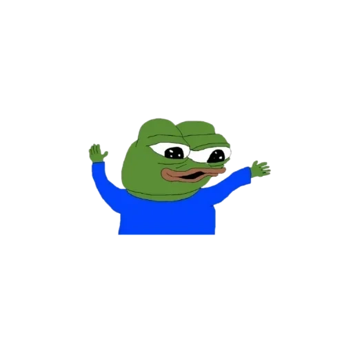 stickers, frog pepe happy, frog pepe rejoices, cooling pepe, happy pepe