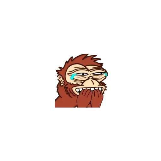 anime, monkey graffiti, the face of the monkey, laughing sticker, sticker funny thief