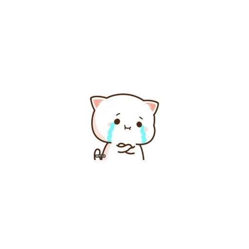 kucing, kucing kawai, kawai seal, kawai kucing putih, animasi mochi mochi peach cat