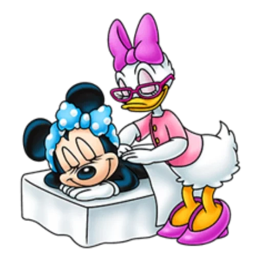 daisy duck, minnie mouse, mickey mouse, minnie mouse spa salon