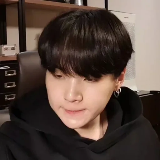 yoongi, rongji bts, yoongi bts, rongji black hair, yunji is serious