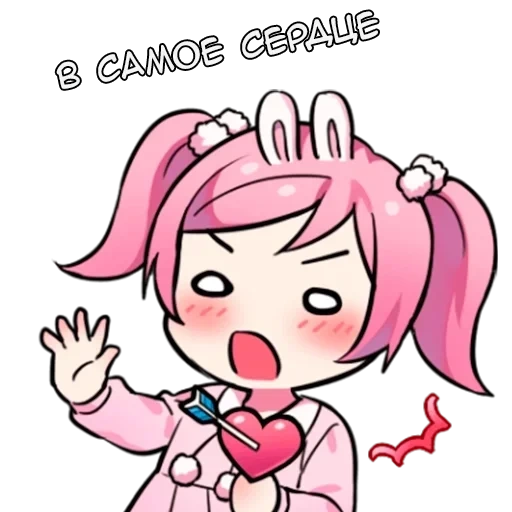 natsuki, chibi emo, personajes de anime, muelles de natsuki, sello de bang dream