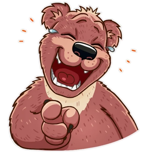 bear, bear, bear, the bear laughs