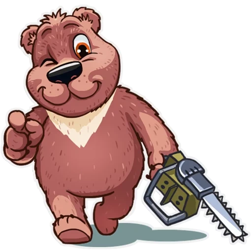 bear, bear, bear, the bear with an ax