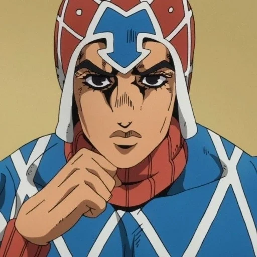 anime, humano, mista jojo, guido jojo, mista's face jojo