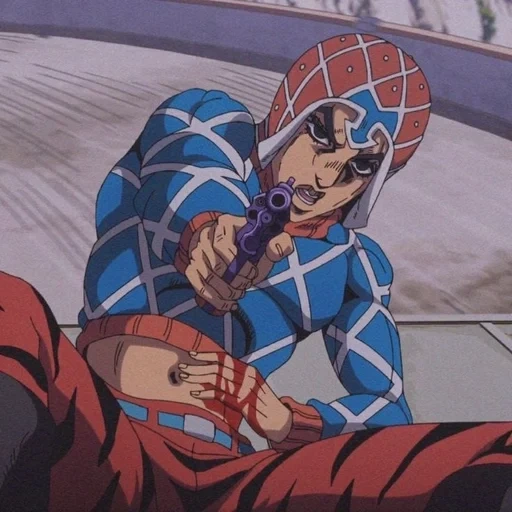 guido mista, mista jojo, les personnages de jojo, golden wind genshin, guido m jojo