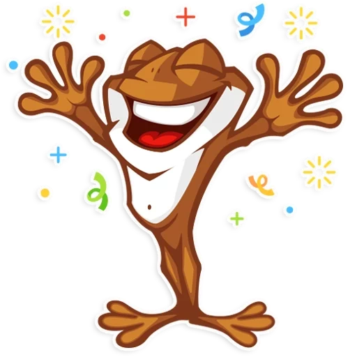 clipart, mr frogo, laughing, cool