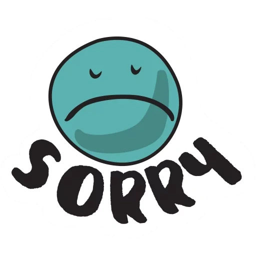 text, emblem logo, sorry icon, sad smiley, blue smiley twich